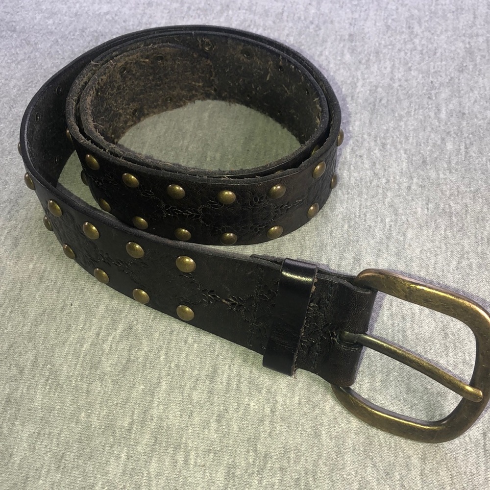 Fossil Stamped Leather Belt